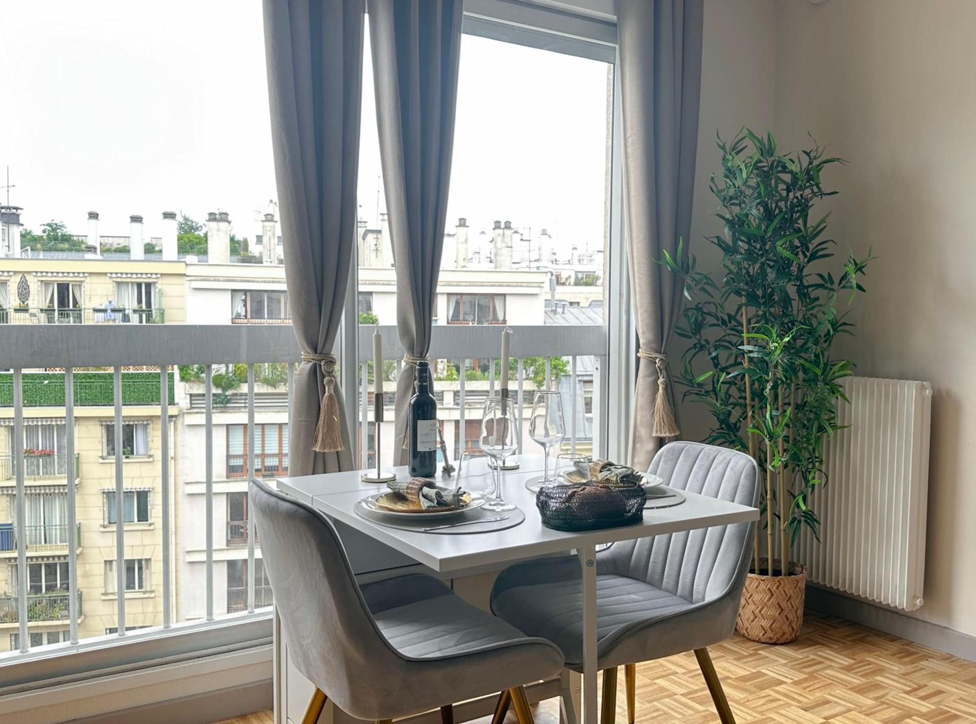 Brand-New Studio With Eiffel Tower View Paříž Exteriér fotografie